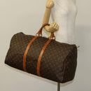 LOUIS VUITTON Monogram Keepall 60 Boston Bag M41422 LV Auth 136520-21