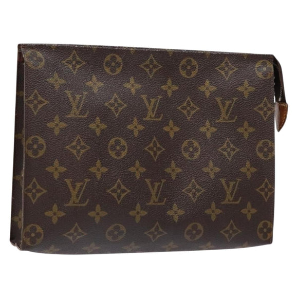 LOUIS VUITTON Monogram Poche Toilette 26 Pouch M47542 LV Auth 136521