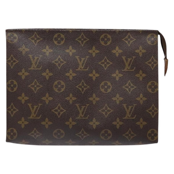 LOUIS VUITTON Monogram Poche Toilette 26 Pouch M47542 LV Auth 136521