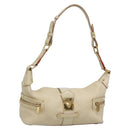 LOUIS VUITTON Suhari Ampheteu Shoulder Bag Leather White M91858 LV Auth 136527-1