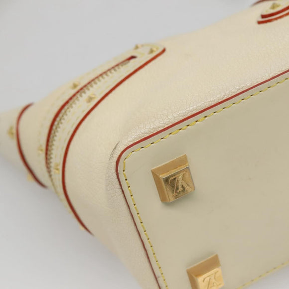 LOUIS VUITTON Suhari Ampheteu Shoulder Bag Leather White M91858 LV Auth 136527