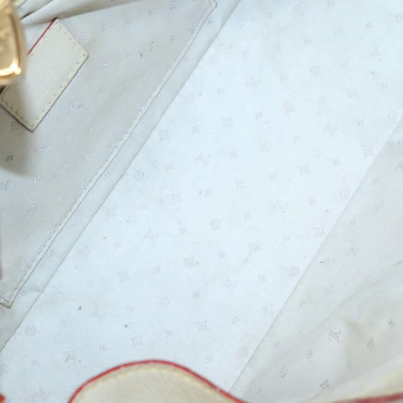 LOUIS VUITTON Suhari Ampheteu Shoulder Bag Leather White M91858 LV Auth 136527