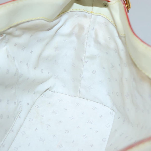 LOUIS VUITTON Suhari Ampheteu Shoulder Bag Leather White M91858 LV Auth 136527