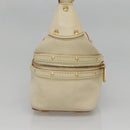 LOUIS VUITTON Suhari Ampheteu Shoulder Bag Leather White M91858 LV Auth 136527-4