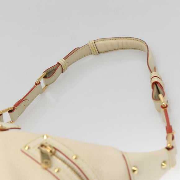 LOUIS VUITTON Suhari Ampheteu Shoulder Bag Leather White M91858 LV Auth 136527