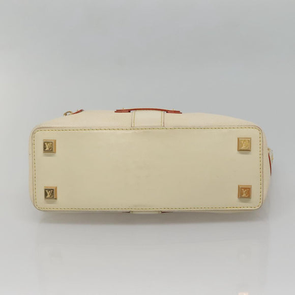 LOUIS VUITTON Suhari Ampheteu Shoulder Bag Leather White M91858 LV Auth 136527