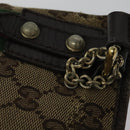 GUCCI GG Canvas Web Sherry Line Shoulder Bag Beige Gold Red 144388 Auth 136530-10