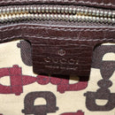 GUCCI GG Canvas Web Sherry Line Shoulder Bag Beige Gold Red 144388 Auth 136530-17