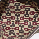 GUCCI GG Canvas Web Sherry Line Shoulder Bag Beige Gold Red 144388 Auth 136530-11