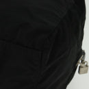 PRADA Boston Bag Nylon Black Silver Auth 136533-8