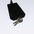 PRADA Boston Bag Nylon Black Silver Auth 136533-10