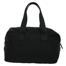 PRADA Boston Bag Nylon Black Silver Auth 136533-2