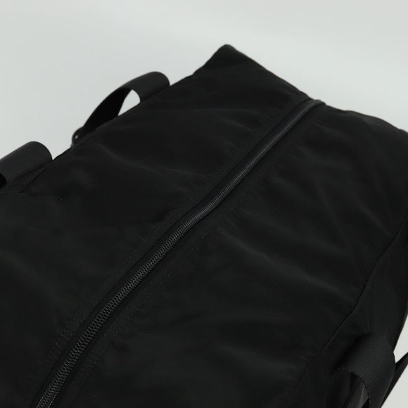 PRADA Boston Bag Nylon Black Silver Auth 136533