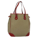 CELINE Macadam Canvas Tote Bag PVC Beige Gold Auth 136536-1