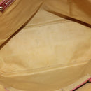 CELINE Macadam Canvas Tote Bag PVC Beige Gold Auth 136536-10