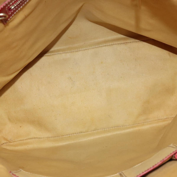 CELINE Macadam Canvas Tote Bag PVC Beige Gold Auth 136536