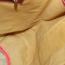 CELINE Macadam Canvas Tote Bag PVC Beige Gold Auth 136536-18