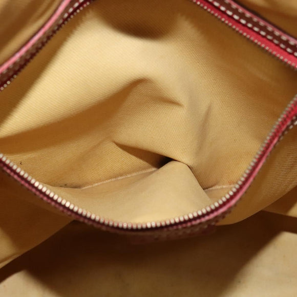 CELINE Macadam Canvas Tote Bag PVC Beige Gold Auth 136536