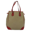 CELINE Macadam Canvas Tote Bag PVC Beige Gold Auth 136536-13