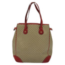 CELINE Macadam Canvas Tote Bag PVC Beige Gold Auth 136536-2