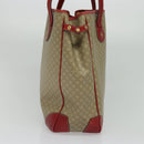 CELINE Macadam Canvas Tote Bag PVC Beige Gold Auth 136536-3