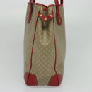 CELINE Macadam Canvas Tote Bag PVC Beige Gold Auth 136536-4