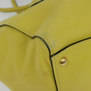 PRADA Tote Bag Leather 2way Yellow Gold Auth 136537-17