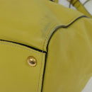 PRADA Tote Bag Leather 2way Yellow Gold Auth 136537-18