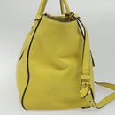 PRADA Tote Bag Leather 2way Yellow Gold Auth 136537-3