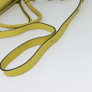 PRADA Tote Bag Leather 2way Yellow Gold Auth 136537-9