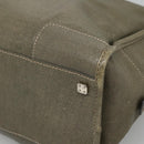 LOEWE Anagram Amazona 32 Hand Bag Leather Khaki Silver Auth 136539-9