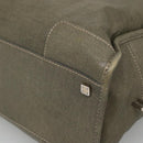 LOEWE Anagram Amazona 32 Hand Bag Leather Khaki Silver Auth 136539-15