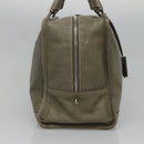 LOEWE Anagram Amazona 32 Hand Bag Leather Khaki Silver Auth 136539-3