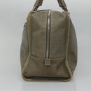 LOEWE Anagram Amazona 32 Hand Bag Leather Khaki Silver Auth 136539-4