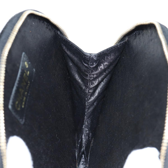 CHANEL Pouch Patent leather Black CC Auth 136541M