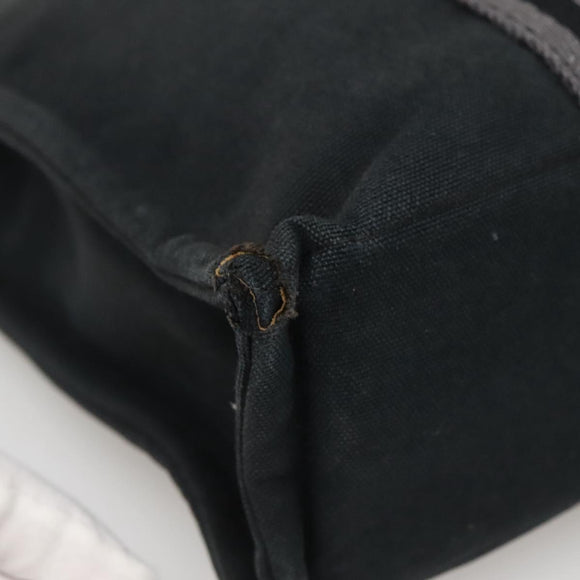 HERMES Fourre Tout PM Hand Bag Canvas Black Gray Auth 136542