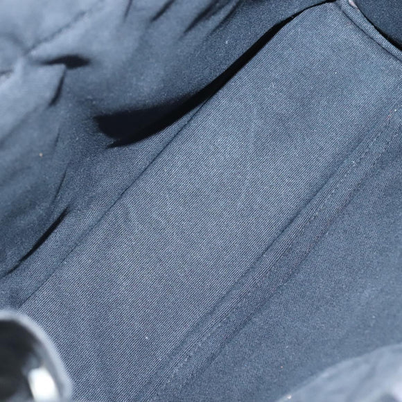 HERMES Fourre Tout PM Hand Bag Canvas Black Gray Auth 136542