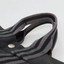 HERMES Fourre Tout PM Hand Bag Canvas Black Gray Auth 136542-8