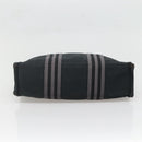 HERMES Fourre Tout PM Hand Bag Canvas Black Gray Auth 136542-5