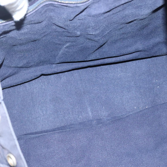 HERMES Fourre Tout MM Hand Bag Canvas Navy Auth 136543