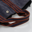 HERMES Fourre Tout MM Hand Bag Canvas Navy Auth 136543-7