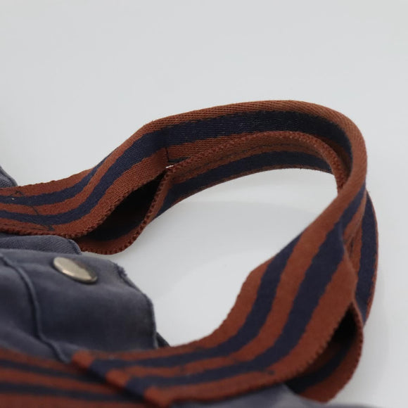 HERMES Fourre Tout MM Hand Bag Canvas Navy Auth 136543