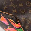 LOUIS VUITTON Monogram Rose Speedy 30 Hand Bag Orange Pink M48610 Auth 136544V-14