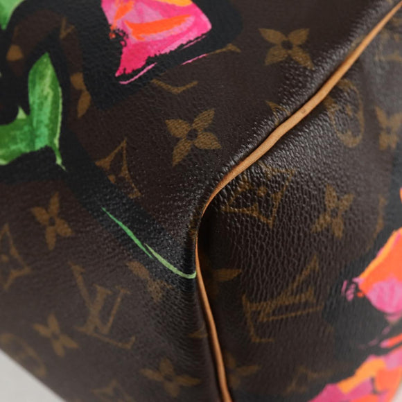 LOUIS VUITTON Monogram Rose Speedy 30 Hand Bag Orange Pink M48610 Auth 136544SAV