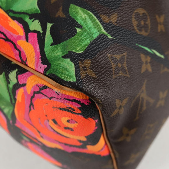 LOUIS VUITTON Monogram Rose Speedy 30 Hand Bag Orange Pink M48610 Auth 136544SAV