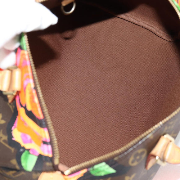 LOUIS VUITTON Monogram Rose Speedy 30 Hand Bag Orange Pink M48610 Auth 136544SAV