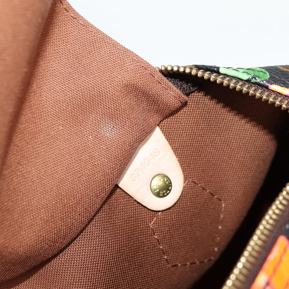 LOUIS VUITTON Monogram Rose Speedy 30 Hand Bag Orange Pink M48610 Auth 136544V