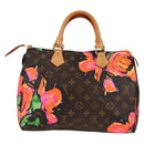 LOUIS VUITTON Monogram Rose Speedy 30 Hand Bag Orange Pink M48610 Auth 136544V-2