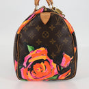 LOUIS VUITTON Monogram Rose Speedy 30 Hand Bag Orange Pink M48610 Auth 136544V-3