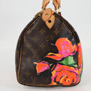 LOUIS VUITTON Monogram Rose Speedy 30 Hand Bag Orange Pink M48610 Auth 136544V-4